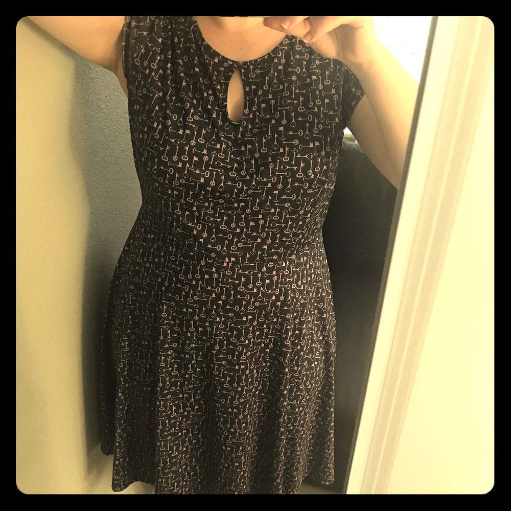 Isabel + Alex A-line Key Print Dress